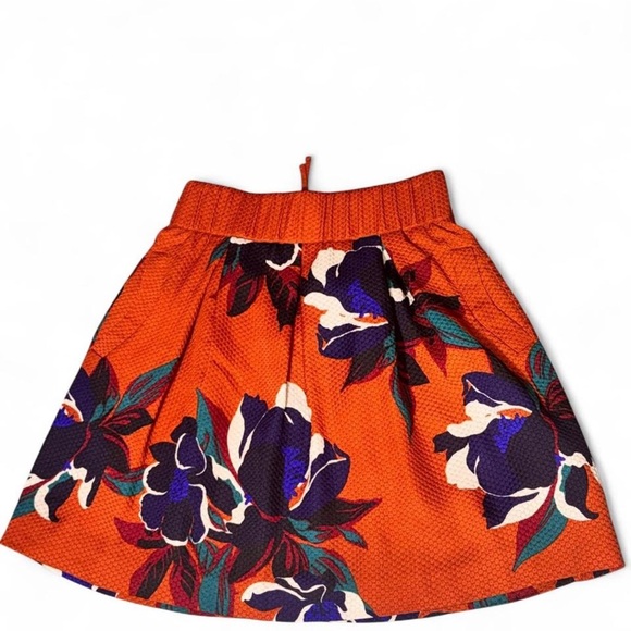 Maeve Dresses & Skirts - Maeve Orange Floral A-Line Skirt
